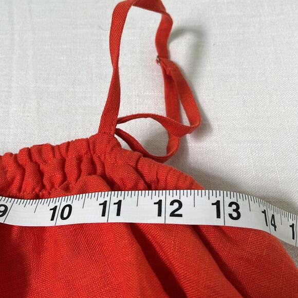 Faithfull The Brand Ruffled Linen Dress Size 6 - Picture 7 of 11